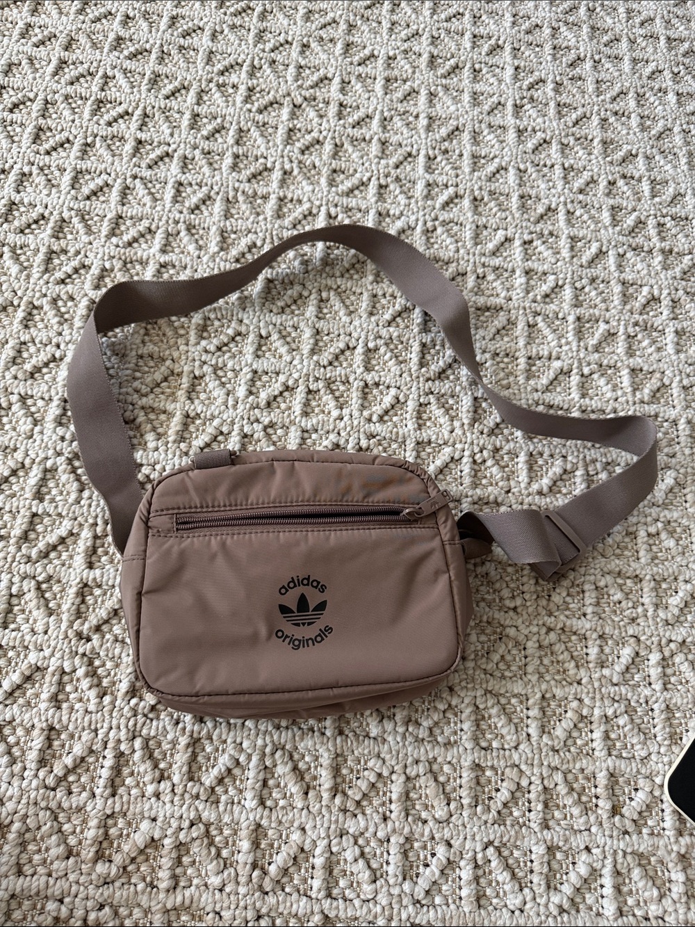 adidas Originals Taupe Belt Bag with Black Logo